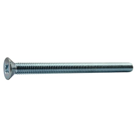 3/18-16 X 5 In Phillips Flat Machine Screw, Zinc Plated Steel, 20 PK